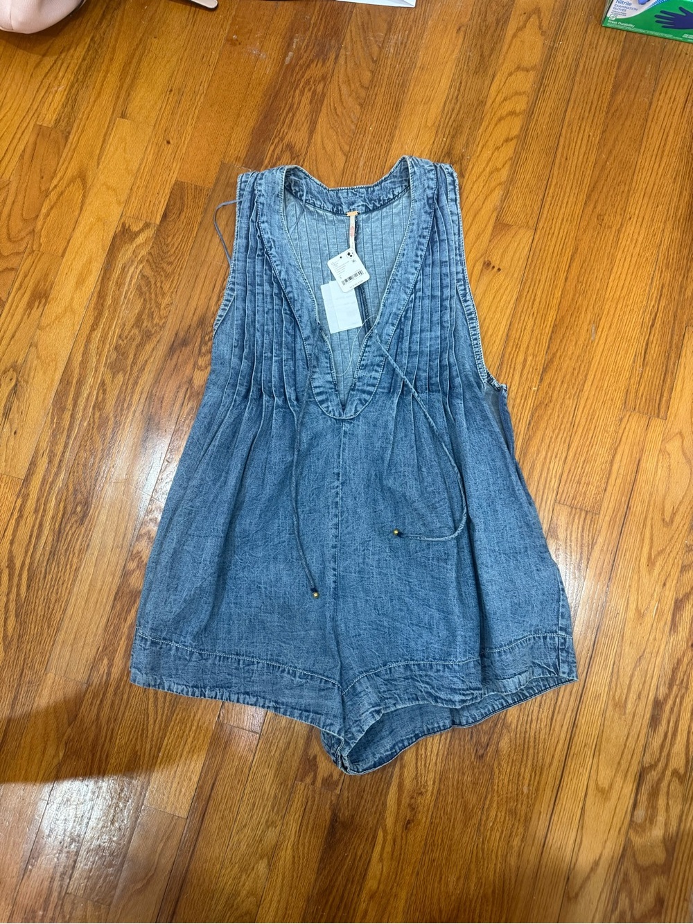 Free People denim romper Webster